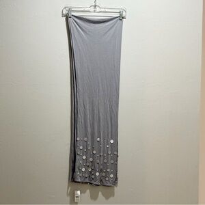 ANN TAYLOR LOFT OUTLET Women’s Gray Rayon Embellished Sequin Scarf 78” X 26”